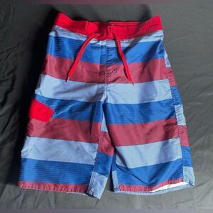🔥❤️🔥 Red White & Blue Arizona Jean Swim Board Shorts Swim Suit Boys Size…